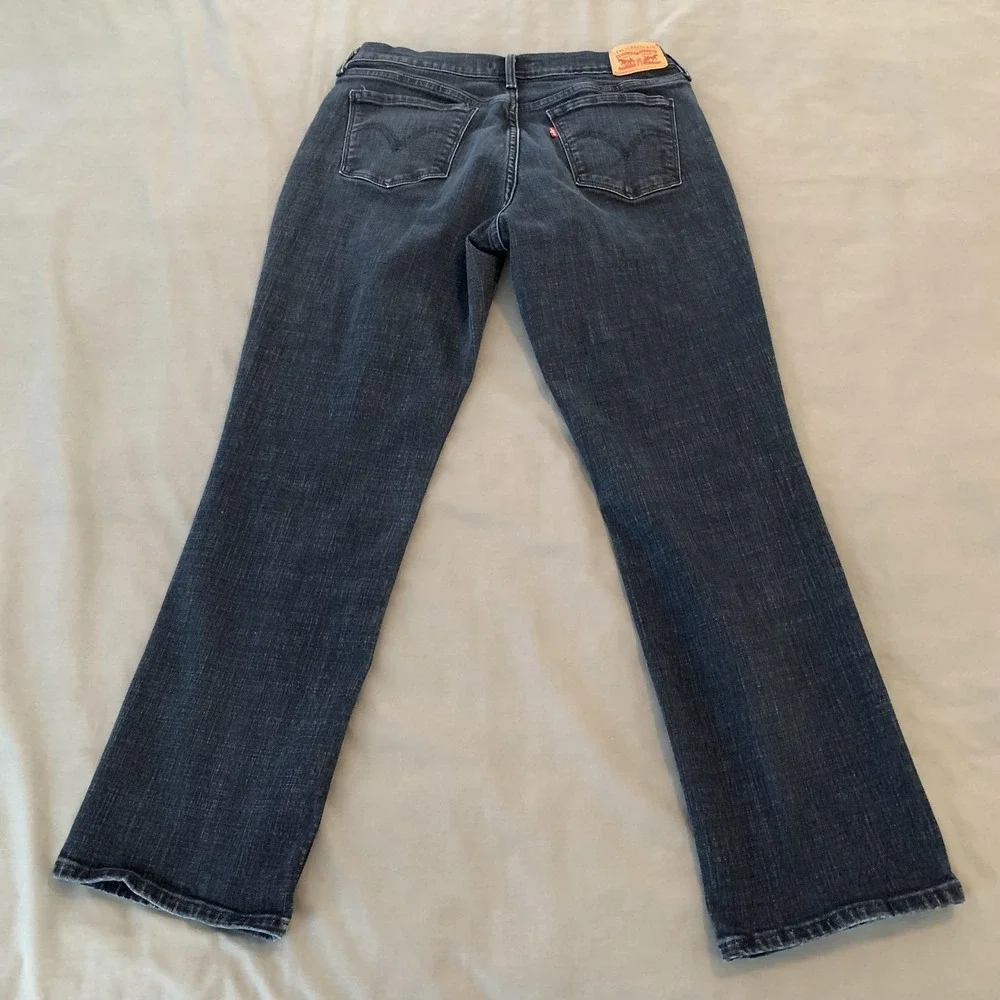 Levis 505 Jeans Womans‎ 30 (31x28) Blue Straight Leg Stretch Denim Mid Rise